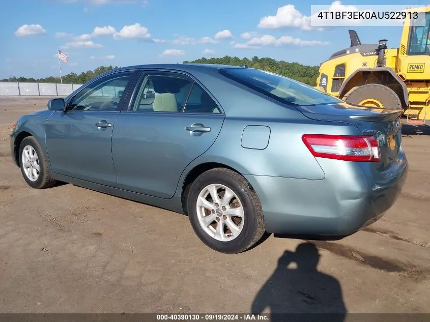 2010 Toyota Camry Se/Le/Xle VIN: 4T1BF3EK0AU522913 Lot: 40390130