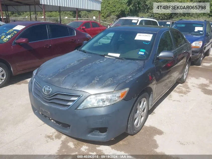 4T4BF3EK0AR065798 2010 Toyota Camry Le