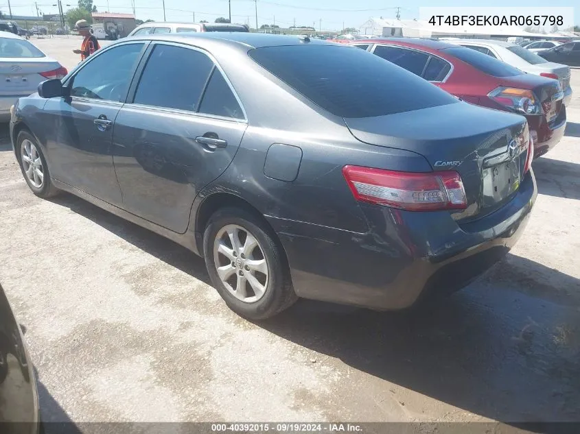 2010 Toyota Camry Le VIN: 4T4BF3EK0AR065798 Lot: 40392015