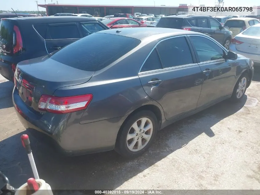 2010 Toyota Camry Le VIN: 4T4BF3EK0AR065798 Lot: 40392015