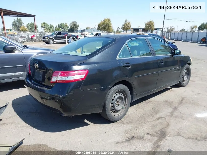 2010 Toyota Camry Le VIN: 4T4BF3EK4AR057834 Lot: 40395014