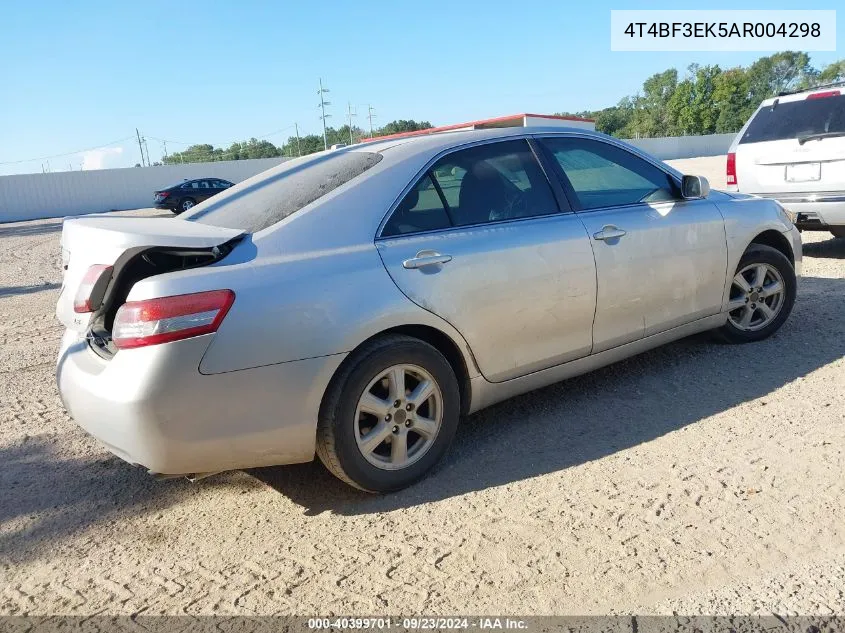 4T4BF3EK5AR004298 2010 Toyota Camry Le