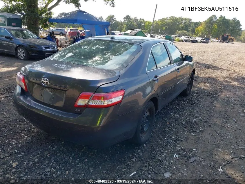 2010 Toyota Camry Le VIN: 4T1BF3EK5AU511616 Lot: 40402320