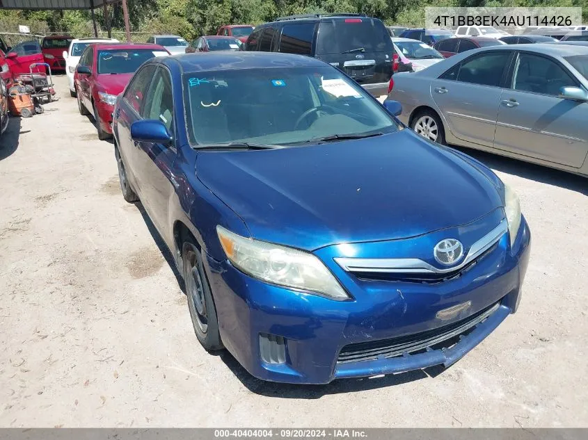 2010 Toyota Camry Hybrid VIN: 4T1BB3EK4AU114426 Lot: 40404004