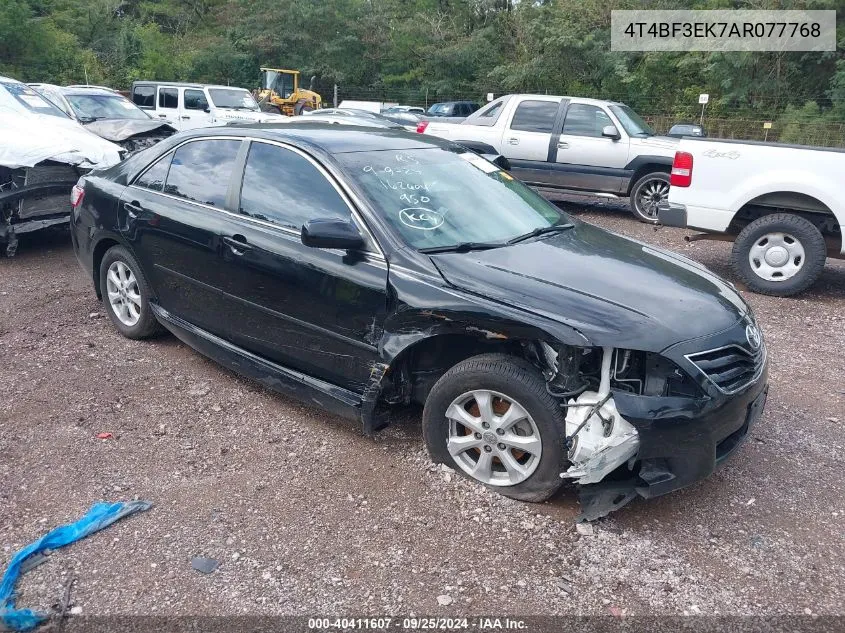 2010 Toyota Camry Le VIN: 4T4BF3EK7AR077768 Lot: 40411607