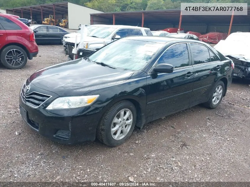 2010 Toyota Camry Le VIN: 4T4BF3EK7AR077768 Lot: 40411607