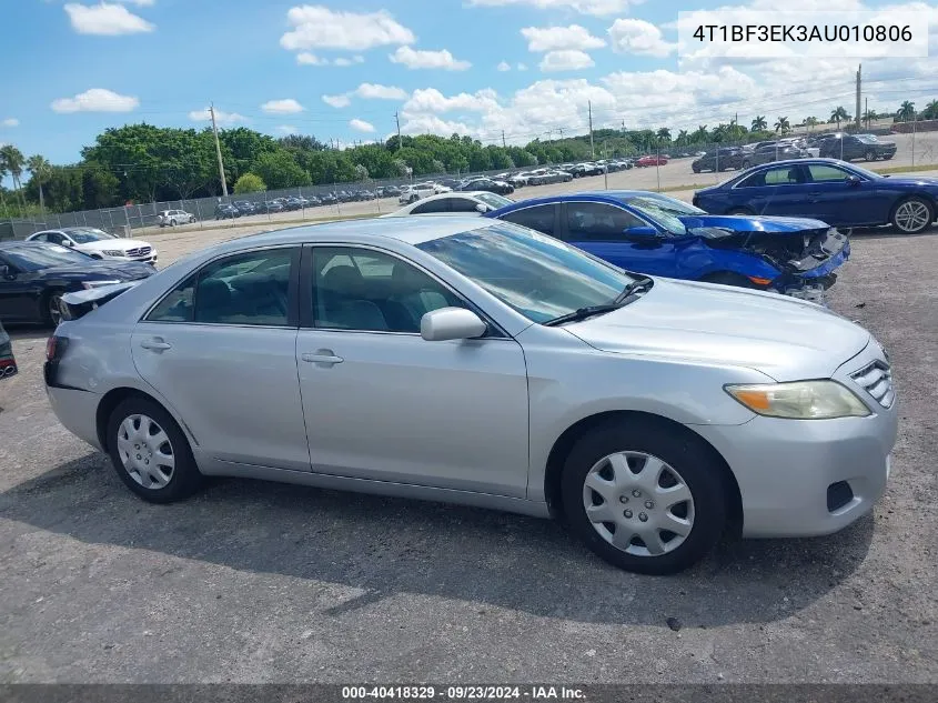 2010 Toyota Camry Le VIN: 4T1BF3EK3AU010806 Lot: 40418329