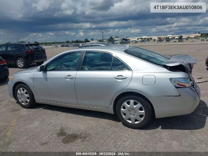 2010 Toyota Camry Le VIN: 4T1BF3EK3AU010806 Lot: 40418329