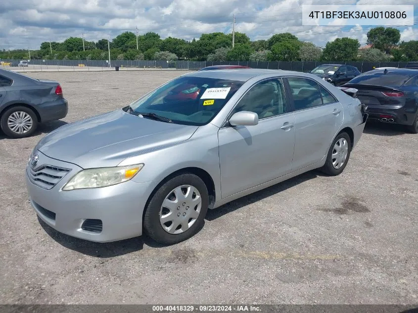 2010 Toyota Camry Le VIN: 4T1BF3EK3AU010806 Lot: 40418329