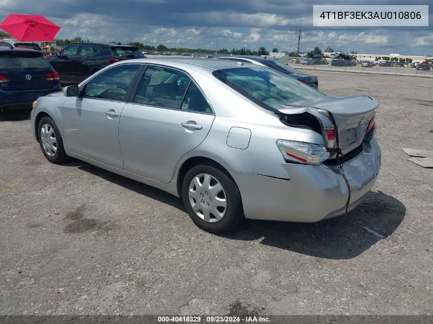 2010 Toyota Camry Le VIN: 4T1BF3EK3AU010806 Lot: 40418329