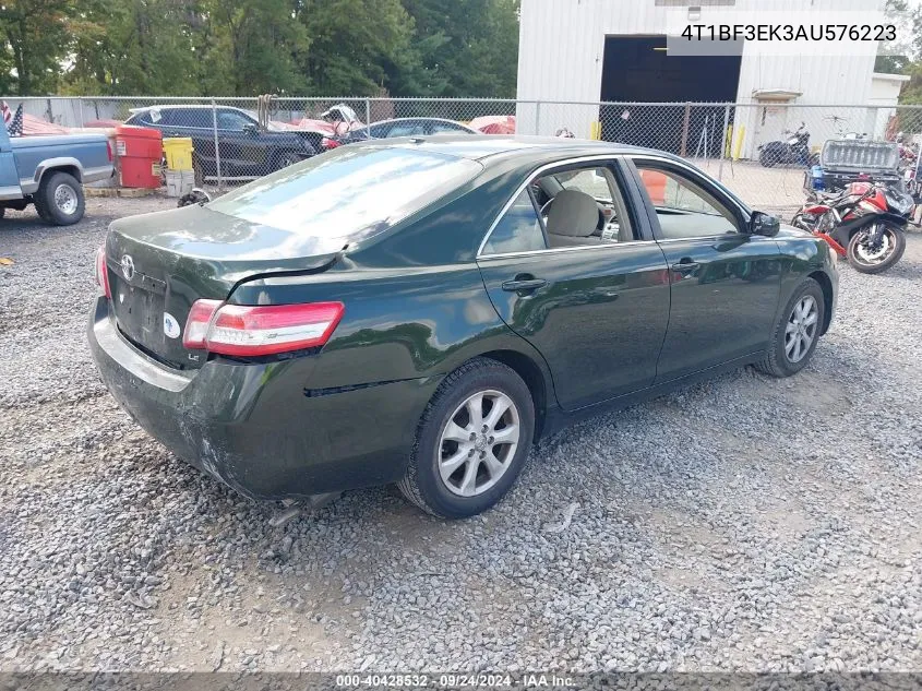 2010 Toyota Camry Le VIN: 4T1BF3EK3AU576223 Lot: 40428532