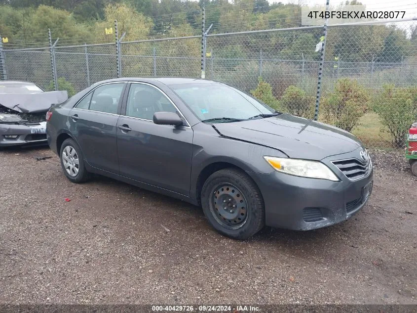 4T4BF3EKXAR028077 2010 Toyota Camry Le