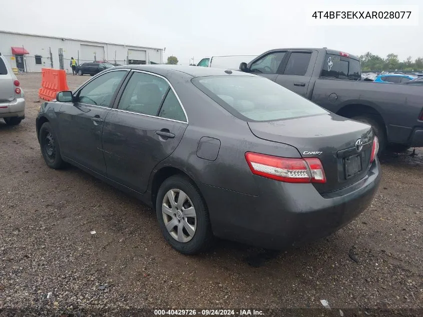 2010 Toyota Camry Le VIN: 4T4BF3EKXAR028077 Lot: 40429726