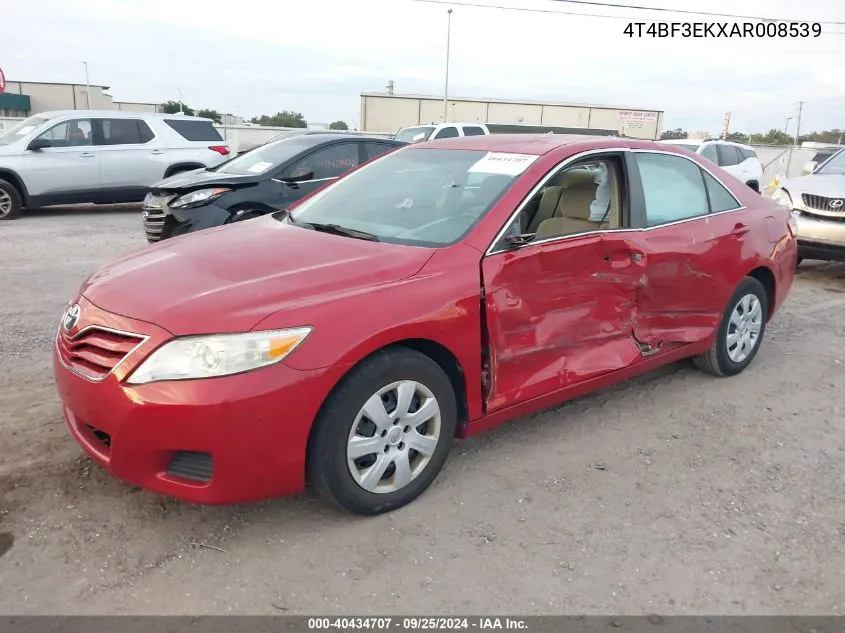 4T4BF3EKXAR008539 2010 Toyota Camry Le