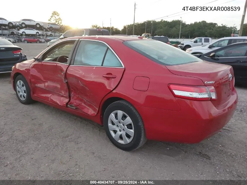 2010 Toyota Camry Le VIN: 4T4BF3EKXAR008539 Lot: 40434707