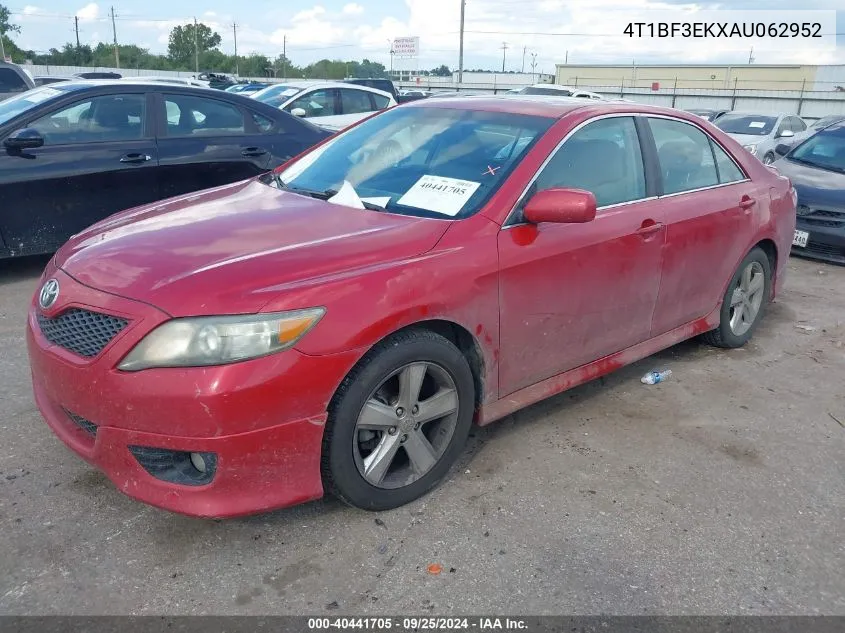 2010 Toyota Camry Se VIN: 4T1BF3EKXAU062952 Lot: 40441705