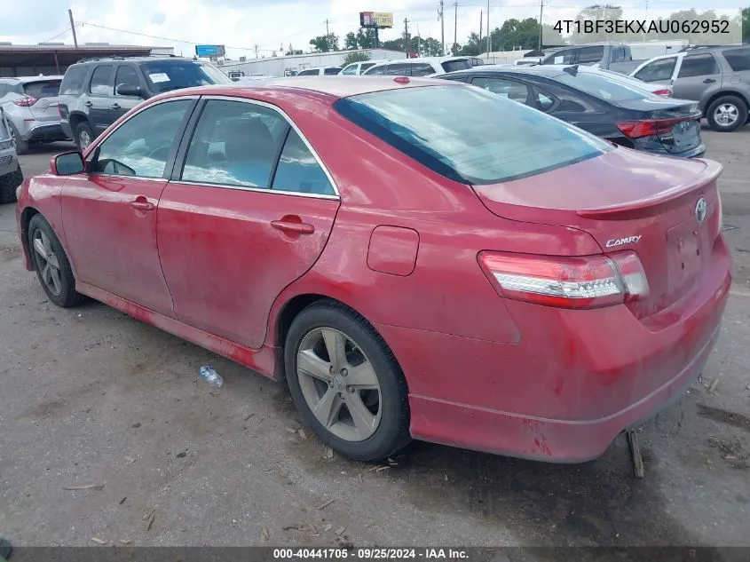 2010 Toyota Camry Se VIN: 4T1BF3EKXAU062952 Lot: 40441705