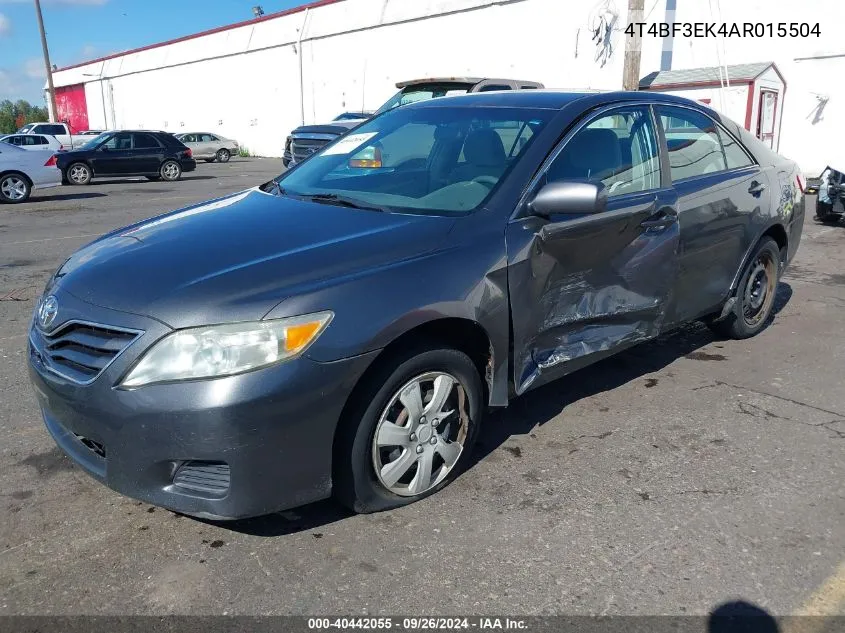 2010 Toyota Camry Se/Le/Xle VIN: 4T4BF3EK4AR015504 Lot: 40442055