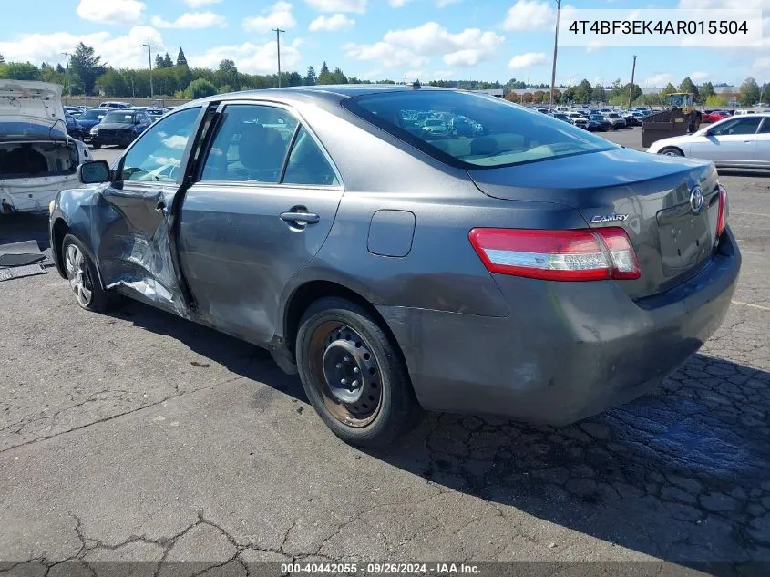 2010 Toyota Camry Se/Le/Xle VIN: 4T4BF3EK4AR015504 Lot: 40442055