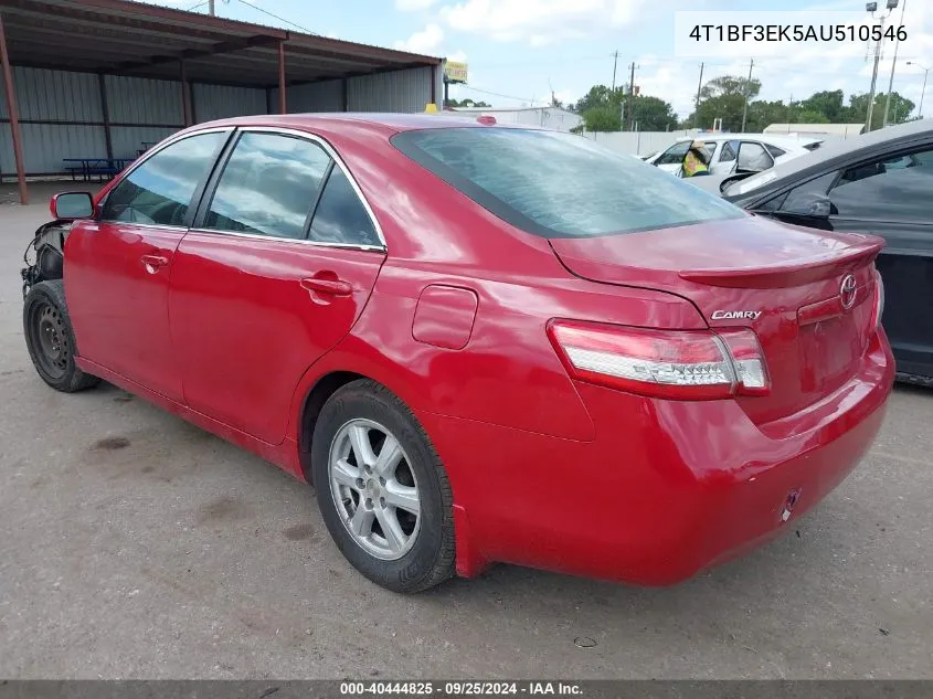 2010 Toyota Camry Le VIN: 4T1BF3EK5AU510546 Lot: 40444825