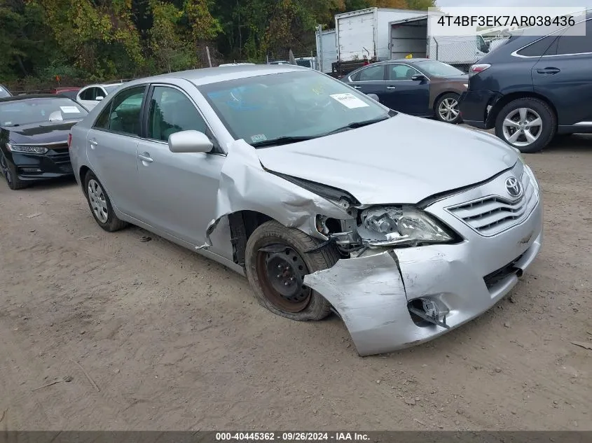 2010 Toyota Camry Le VIN: 4T4BF3EK7AR038436 Lot: 40445362