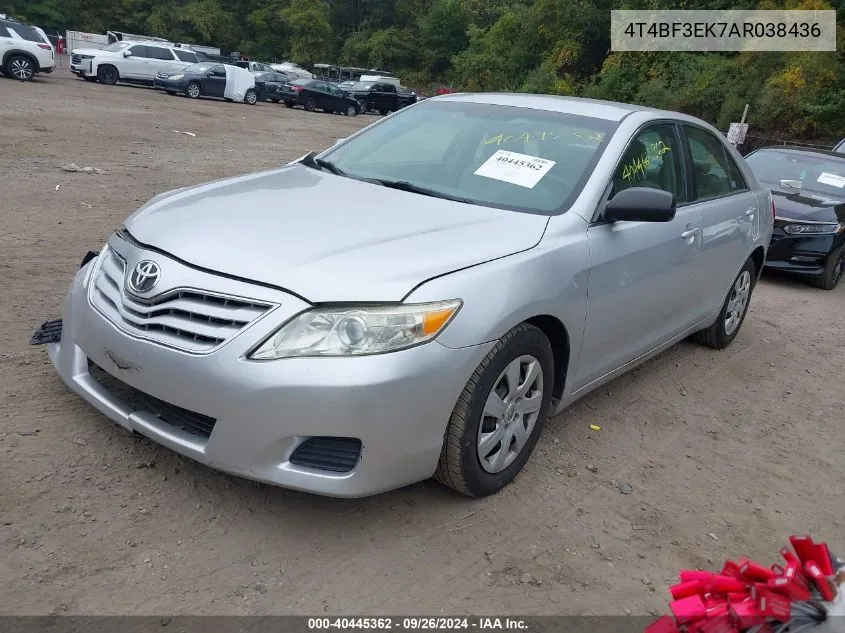 2010 Toyota Camry Le VIN: 4T4BF3EK7AR038436 Lot: 40445362