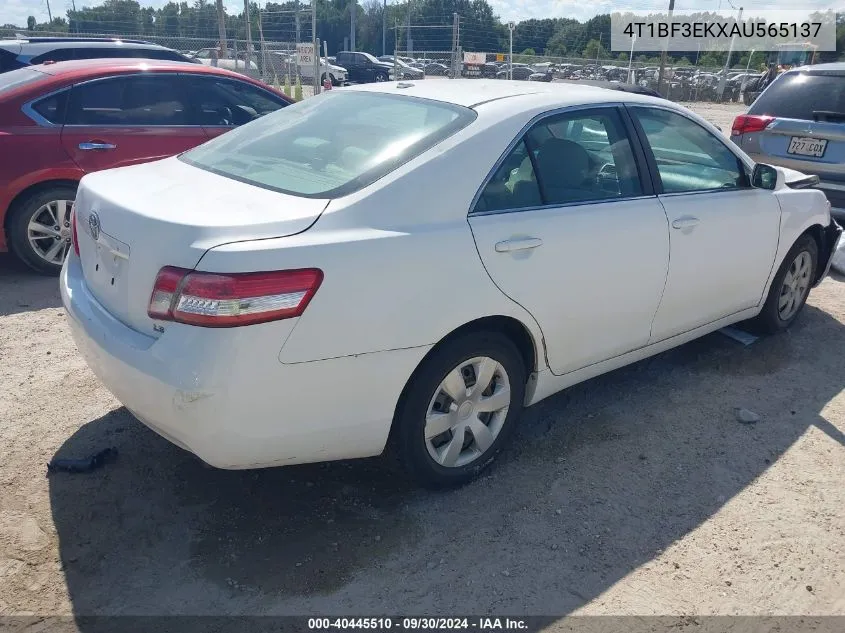 2010 Toyota Camry Le VIN: 4T1BF3EKXAU565137 Lot: 40445510