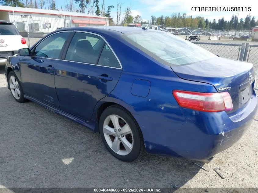 2010 Toyota Camry Se/Le/Xle VIN: 4T1BF3EK1AU508115 Lot: 40448666