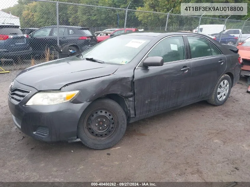 2010 Toyota Camry Le VIN: 4T1BF3EK9AU018800 Lot: 40450262