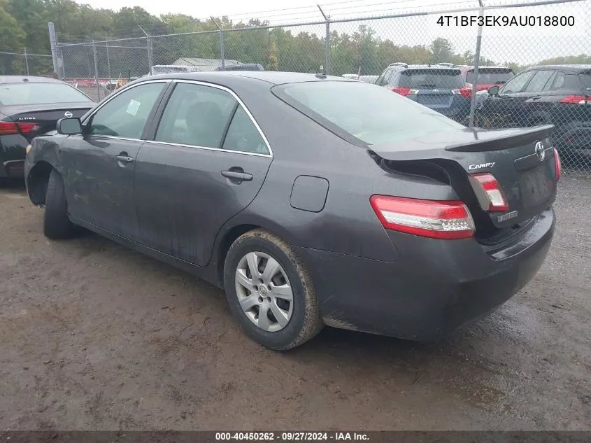 2010 Toyota Camry Le VIN: 4T1BF3EK9AU018800 Lot: 40450262