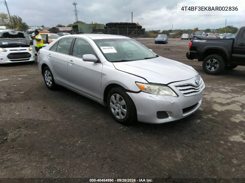 4T4BF3EK8AR002836 2010 Toyota Camry Le