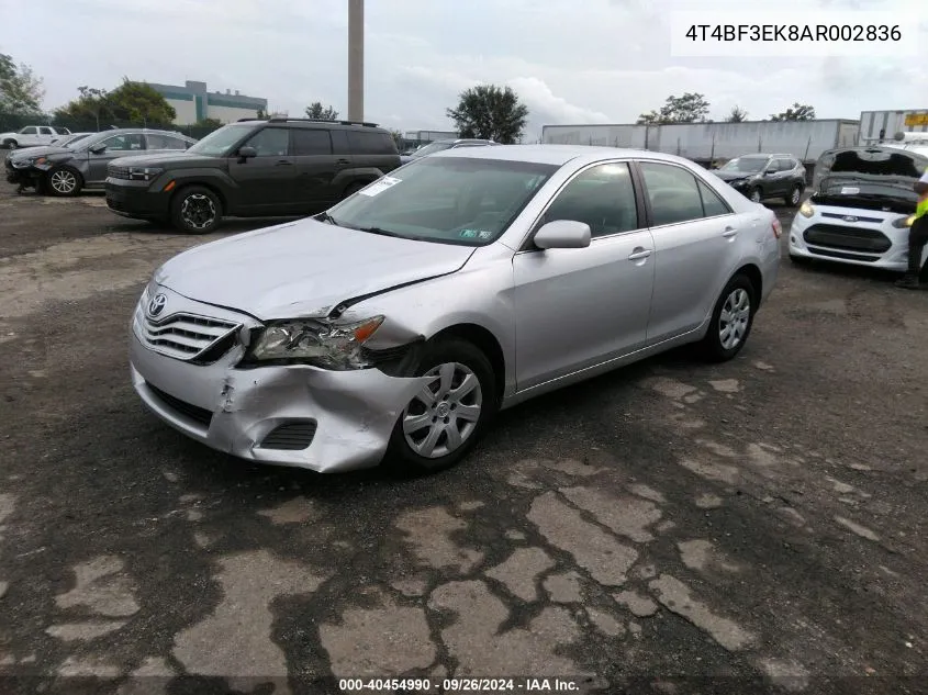 4T4BF3EK8AR002836 2010 Toyota Camry Le