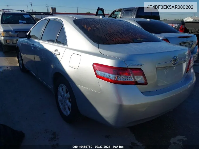 4T4BF3EK5AR080202 2010 Toyota Camry Le