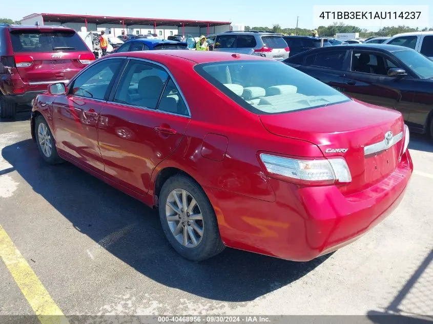 2010 Toyota Camry Hybrid VIN: 4T1BB3EK1AU114237 Lot: 40468956