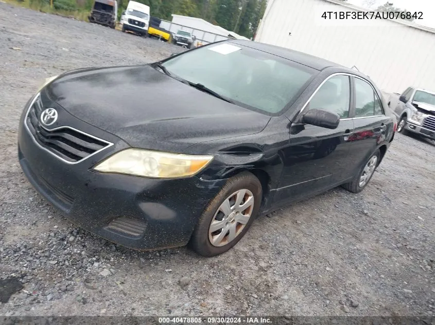 2010 Toyota Camry VIN: 4T1BF3EK7AU076842 Lot: 40478805