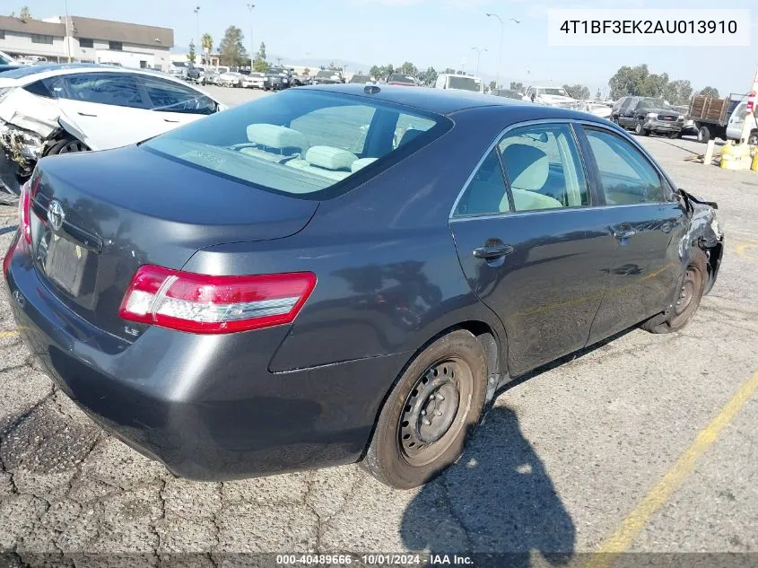 2010 Toyota Camry Le VIN: 4T1BF3EK2AU013910 Lot: 40489666