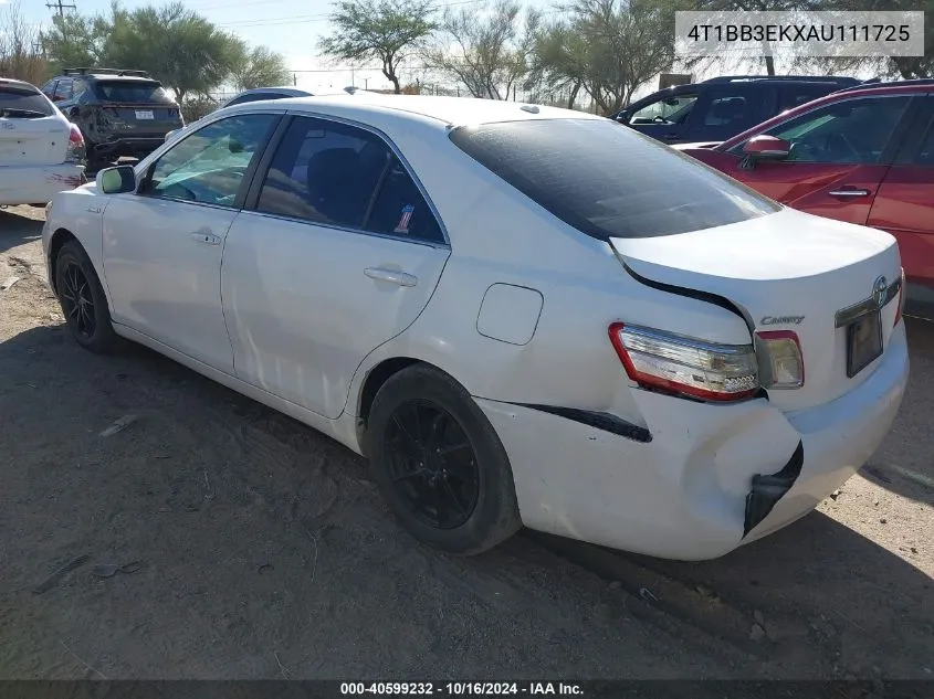 2010 Toyota Camry Hybrid VIN: 4T1BB3EKXAU111725 Lot: 40599232