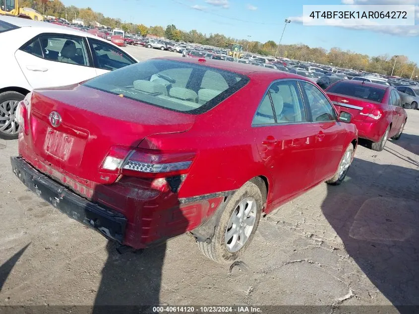 2010 Toyota Camry Le VIN: 4T4BF3EK1AR064272 Lot: 40614120