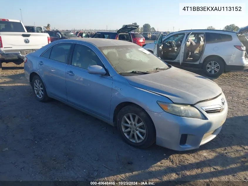 2010 Toyota Camry Hybrid VIN: 4T1BB3EKXAU113152 Lot: 40648485