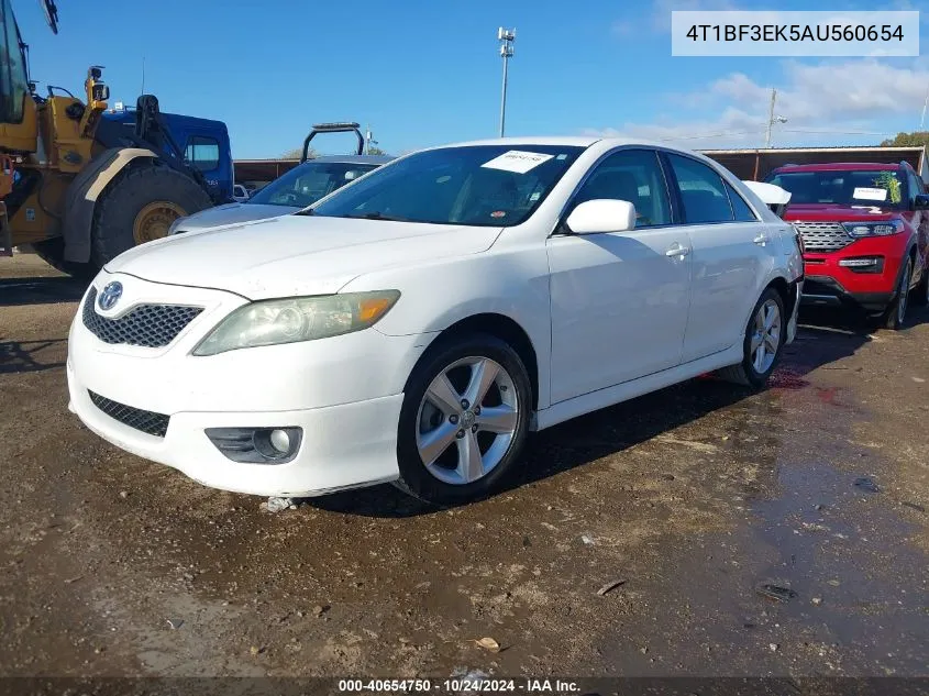 2010 Toyota Camry Se VIN: 4T1BF3EK5AU560654 Lot: 40654750