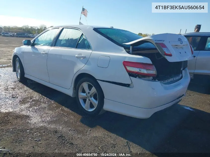 2010 Toyota Camry Se VIN: 4T1BF3EK5AU560654 Lot: 40654750