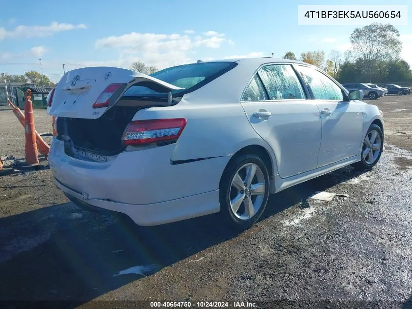 2010 Toyota Camry Se VIN: 4T1BF3EK5AU560654 Lot: 40654750