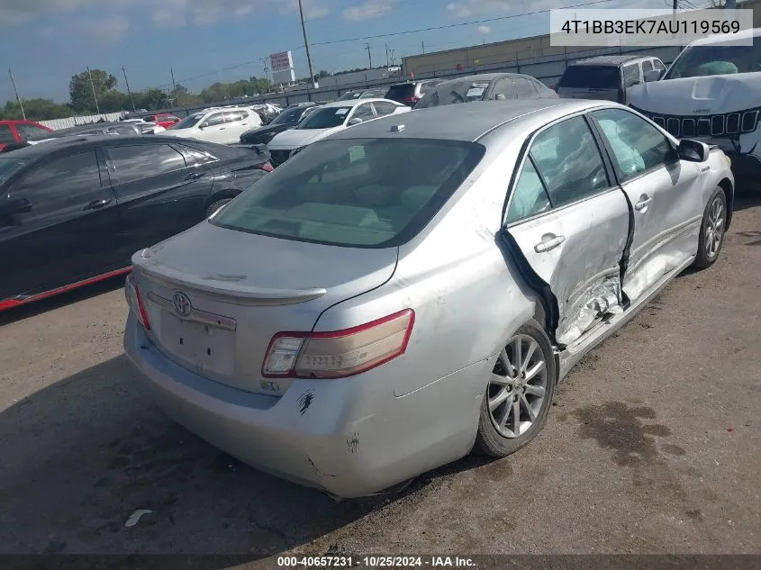 2010 Toyota Camry Hybrid VIN: 4T1BB3EK7AU119569 Lot: 40657231