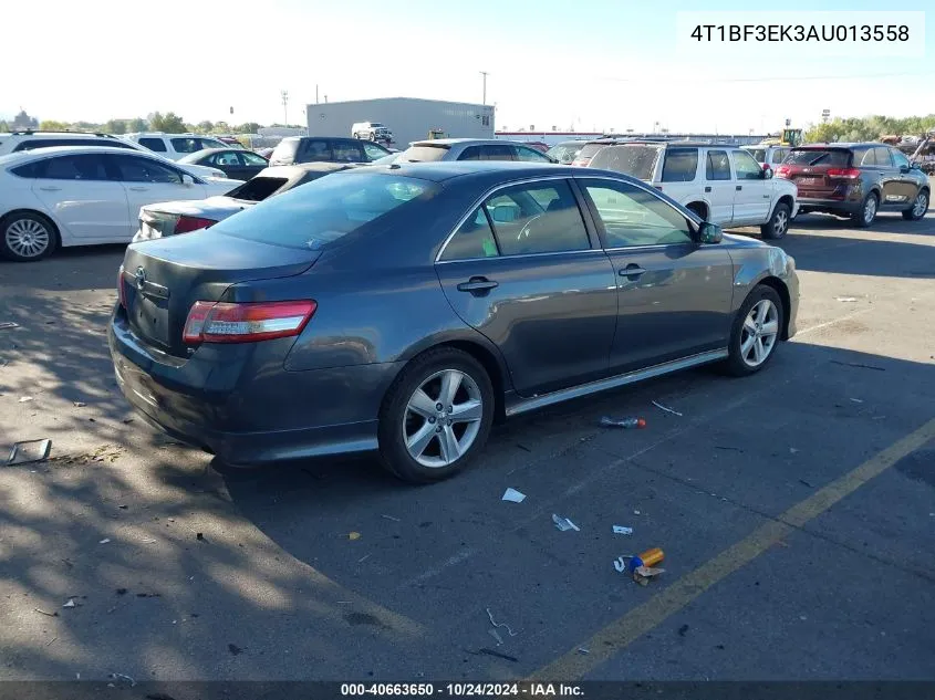 2010 Toyota Camry Se VIN: 4T1BF3EK3AU013558 Lot: 40663650