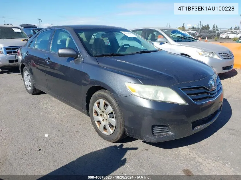 2010 Toyota Camry Le VIN: 4T1BF3EK1AU100228 Lot: 40678520