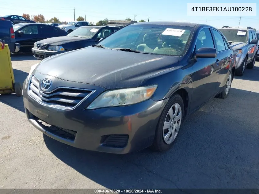 2010 Toyota Camry Le VIN: 4T1BF3EK1AU100228 Lot: 40678520