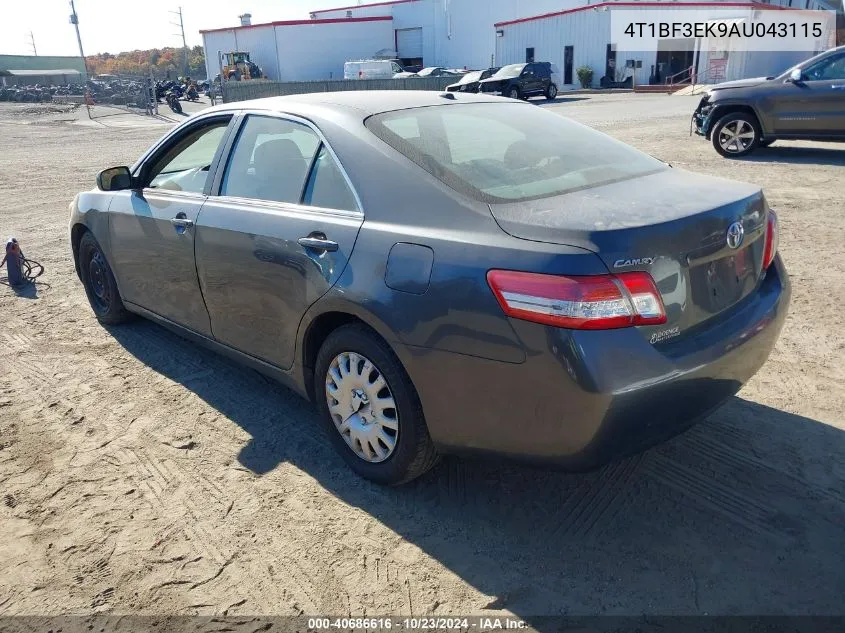 2010 Toyota Camry Le VIN: 4T1BF3EK9AU043115 Lot: 40686616