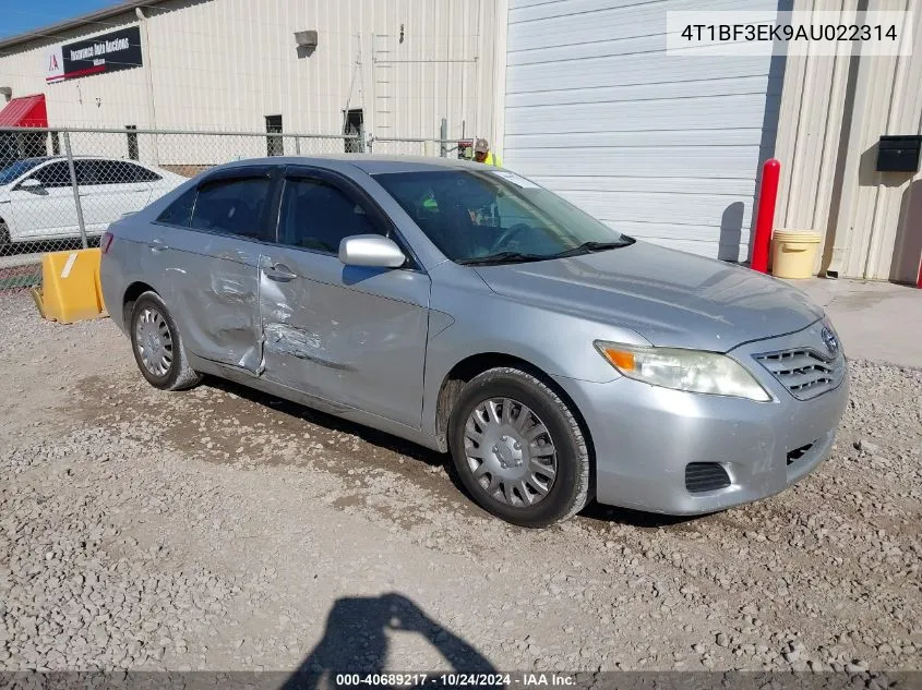 2010 Toyota Camry Le VIN: 4T1BF3EK9AU022314 Lot: 40689217