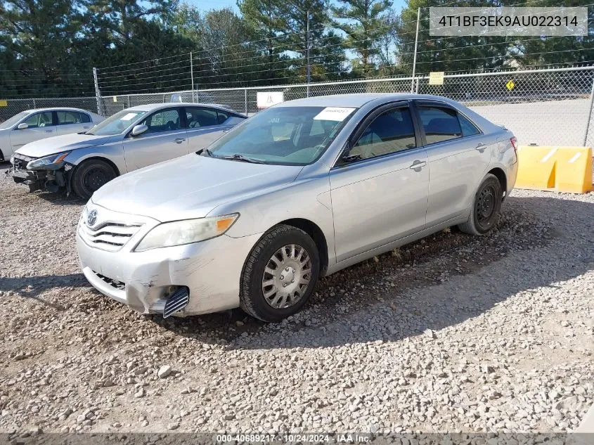 2010 Toyota Camry Le VIN: 4T1BF3EK9AU022314 Lot: 40689217