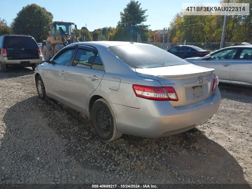 2010 Toyota Camry Le VIN: 4T1BF3EK9AU022314 Lot: 40689217